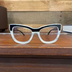 L.A.M.B. Black and white cat eye glasses